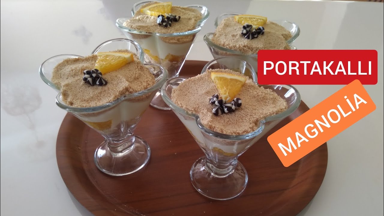 Portakallı Magnolia Tarifi ???? Az Malzemeli Magnolia Tarifi ???? Tatlı Tarifleri/ Leziz Yemek Tarifleri