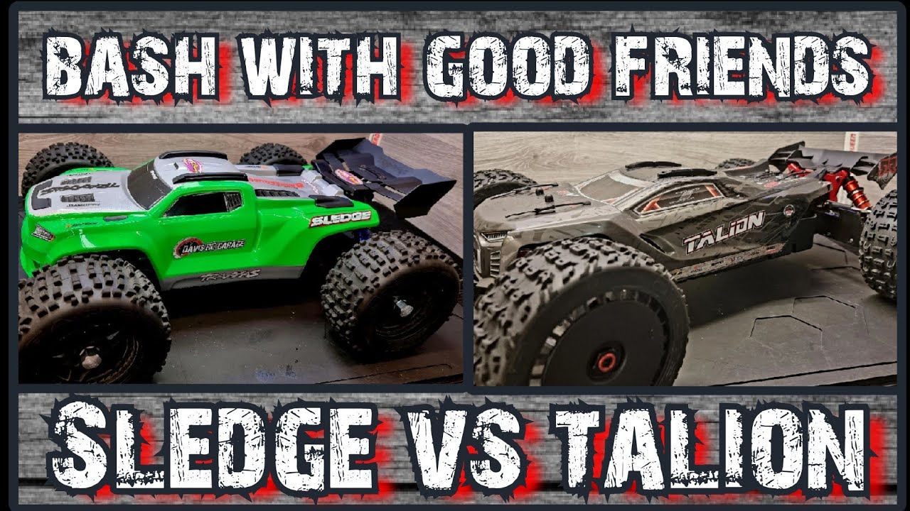 TRAXXAS SLEDGE VS ARRMA TALION! Epic bash with good friends.