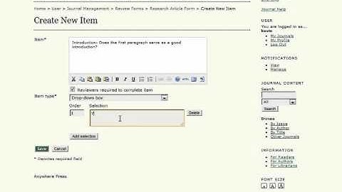 PKPSchool: OJS for Journal Managers: Review Forms