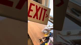 Dual Lite Lite Forms Exit Sign Unboxing