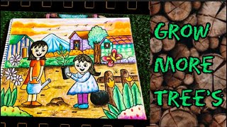 Very Easy Poster on save trees for kids||save environment Very Easy Poster on save trees for kids||save environment