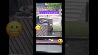 Man pops up from Wheelie Bin #shorts