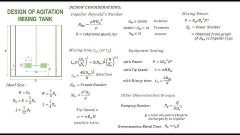 Agitation Tank Design Calculations - Agitation and Mixing Equipment Design