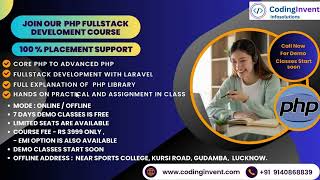 Join our PHP FULLSTACK development Course