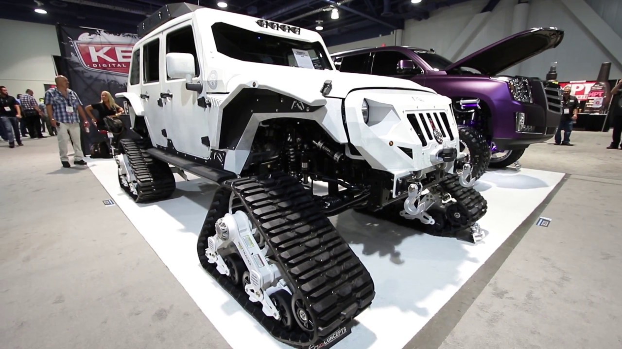 Fab Fours Debuts New JK Jeep Parts On The Arctic Frog at SEMA 2016 - YouTube
