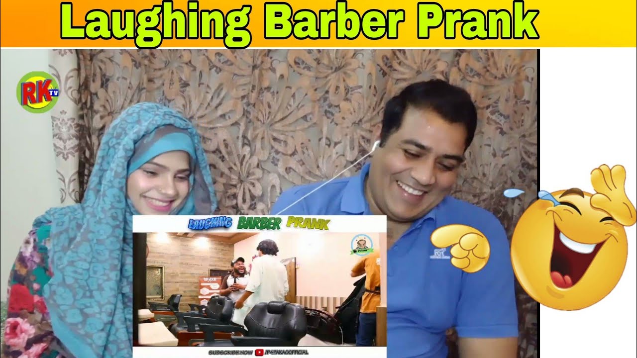 Nadar Ali Rk RK TV Reacts to Laughing Barber Prank | By Nadir Ali & Team | P4 Pakao ...
