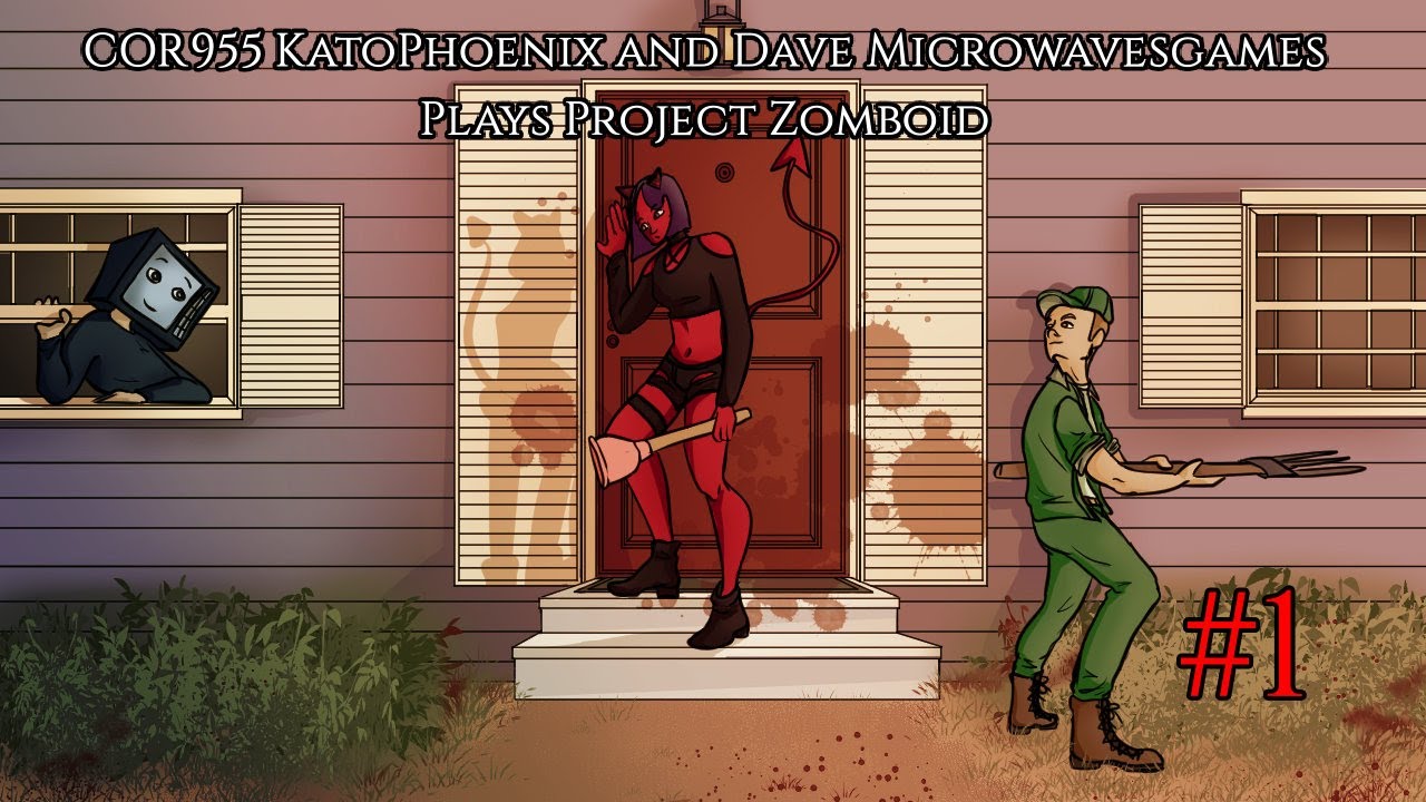 Cor955, Katophoenix, and Dave Microwaves Games Play Project Zomboid