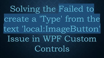 Solving the Failed to create a 