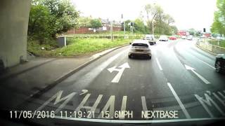 Wrong lane idiot