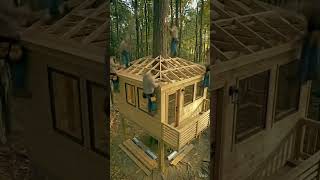 Forest Treehouse Build Minimalist wooden treecabi #timelapse #house