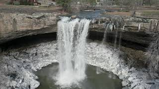 Cold weather freezes parts of Noccalula Falls