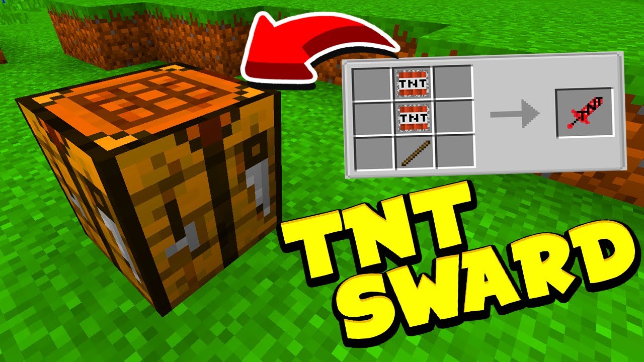 Minecraft : HOW TO CRAFT TNT SWARD