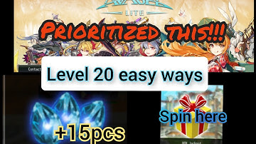 Avabel Lite/ Fastest way to hit Level 20 + 15 Blue Gems.