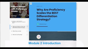 Overview of MicroCourse - Differentiation with Proficiency Scales