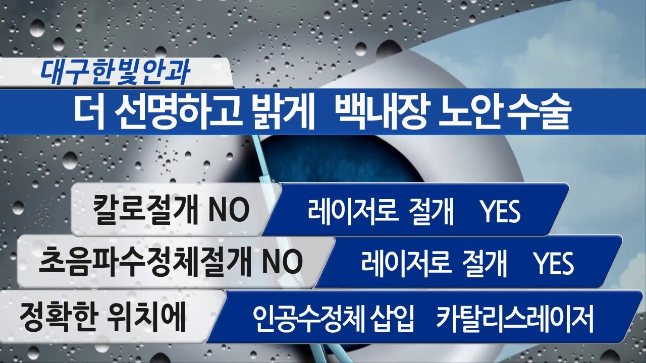 대구 노안수술/어느 병원을 선택하느냐가 가장 중요하다.