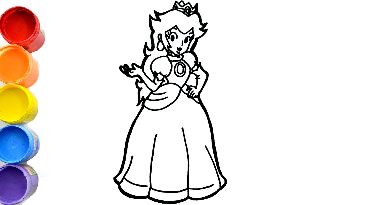 Cómo dibujar a la Princesa Peach fácil