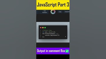 JavaScript part 3 question forEach loop #coding#javascript #frontendcourse