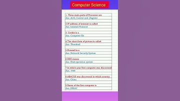 General knowledge questions & Answers #gk #computer #competitive #word