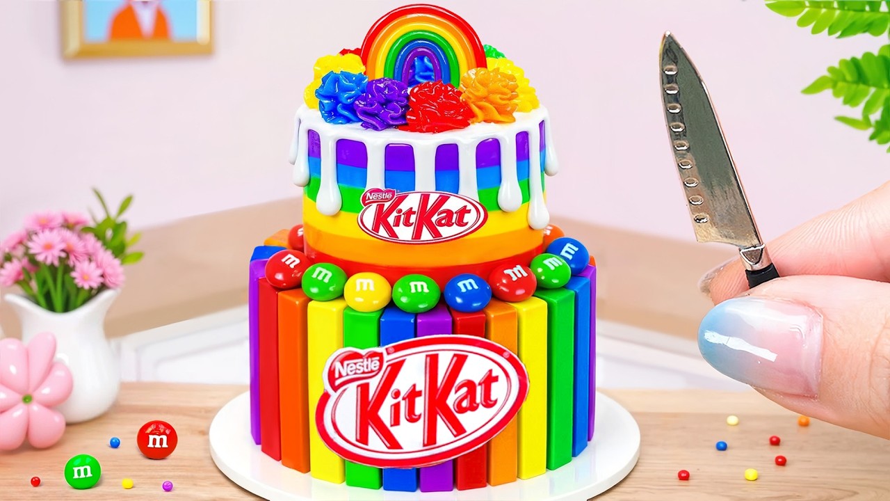 Let’s Make a Mini KitKat Cake Recipe at Home 🍰🍫 KitKat Cake Recipe Satisfying ASMR