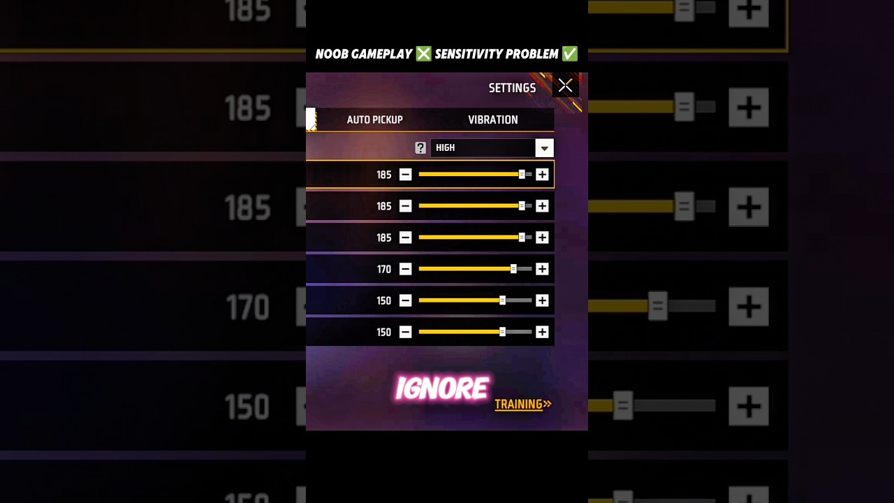 Use High Sensitivity ❎ Use Default Sensitivity ✅ 