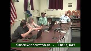 Sunderland Selectboard - June 13, 2022