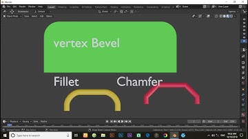 How to apply fillet and chamfer in blender 2.81 differentiate among fillet chamfer and vertex bevel