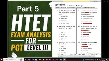 HTET PGT Commerce 2023 Paper Solution in detail | Part 5 | G.K. & Commerce