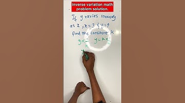 inverse variation math problem - how to solve #mathshorts #mathproblems #mathematics #shortsvideo