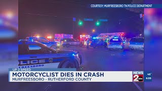 Motorcyclist killed in Murfreesboro crash