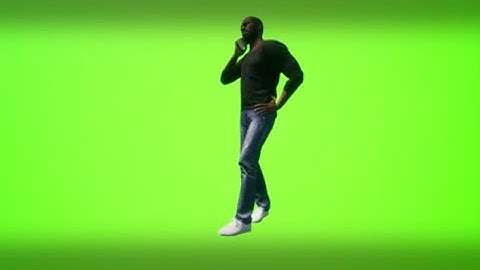 3d people chroma key Young African man talking on the phone mobile and walking buy in telegram bio