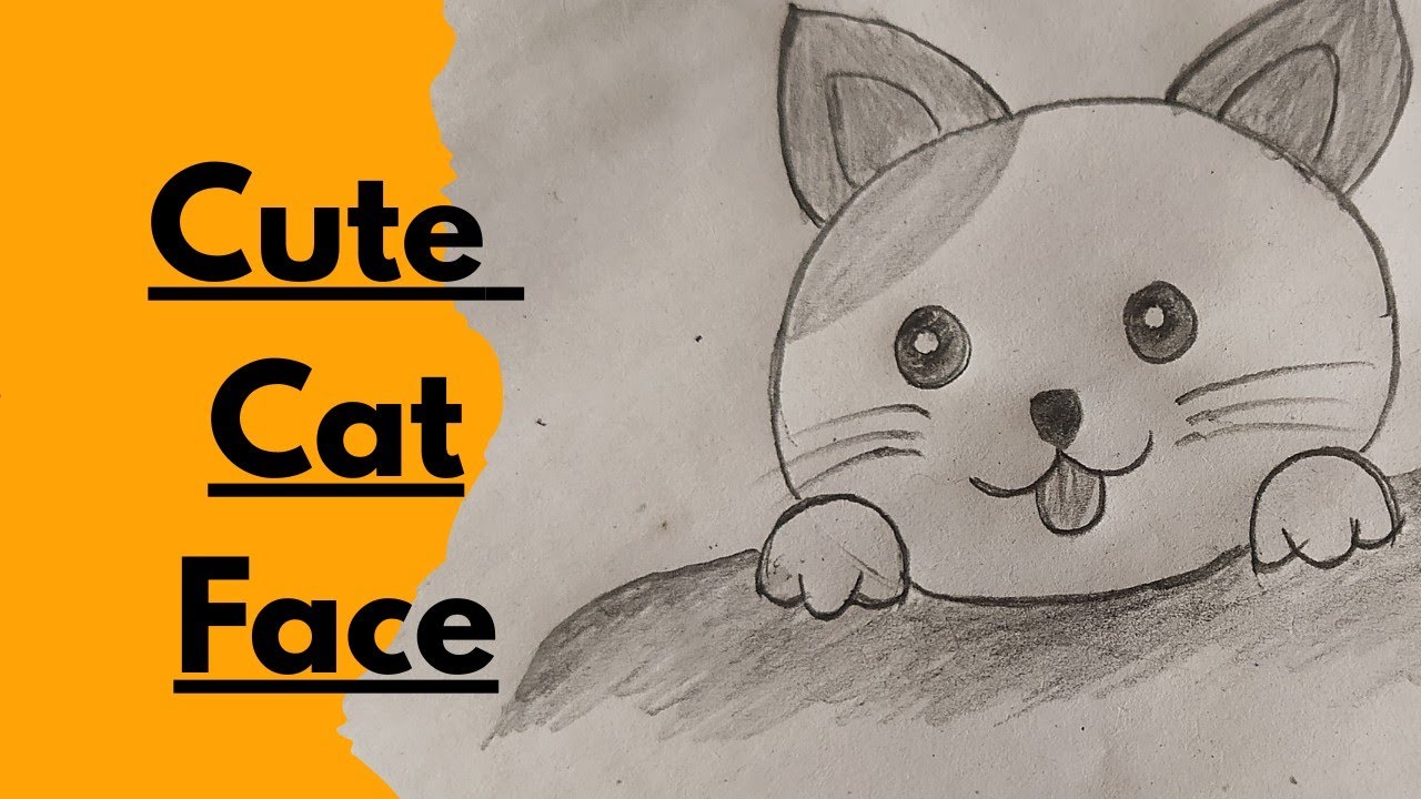 “Cute Cat Drawing for Beginners 🐱” Easy cat face Drawing ❤️ 