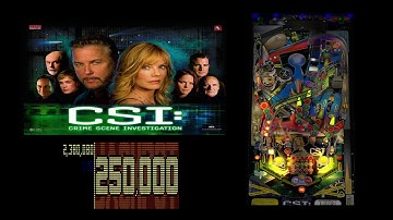 CSI Stern 2008 4K Special Music Virtual Pinball Gameplay