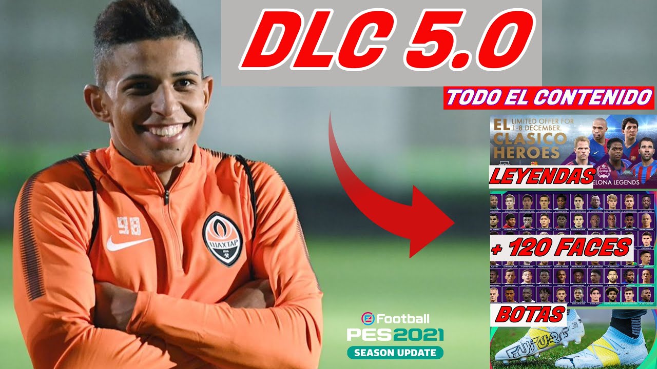 DLC 5.0 PES 2021  + 120 FACES TODO EL CONTENIDO NUEVOS  Equipos y mas