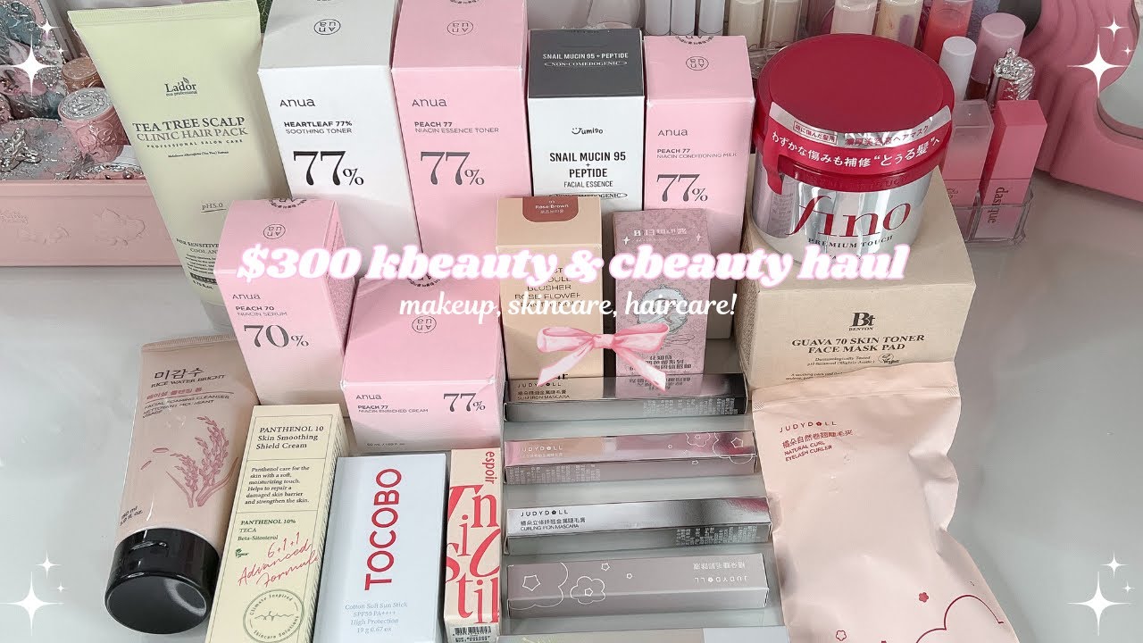 $300 kbeauty & cbeauty haul 💗 yesstyle, judydoll, anua and more