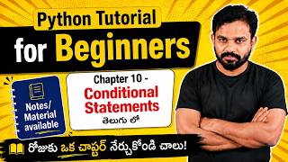 Full Python Tutorial in Telugu | Chapter 10 – Conditional Statements | తెలుగు లో News
