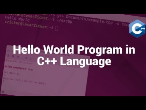 General Syntax of C++ program with "hello world" program please don't ...