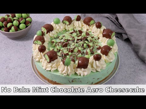 No Bake Mint Chocolate Zebra Cheesecake