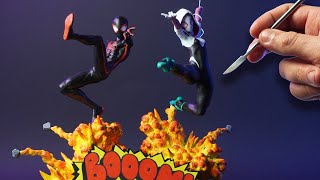 Sculpting MILES MORALES &amp; SPIDER-GWEN Diorama | Spider-Man: Across the Spider-Verse