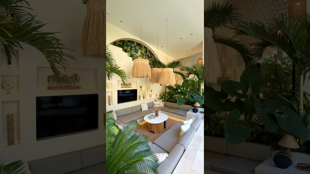 Design ideas come to life in this tropical home, every detail is carefully curated! 