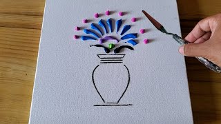 easy flower vase painting 1