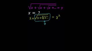 Solving An Infinite Radical for x