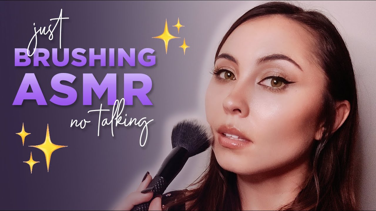 NO TALKING, JUST BRUSHING! ASMR - face, lens, mic brushing - YouTube