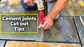 How to Remove Old Cement Joints From a Patio | Tips & Advice #grouting  #CementJoints #diy