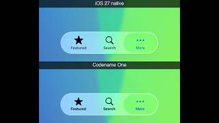 Can You Tell the Difference UIKit vs Codename One Tab Bars