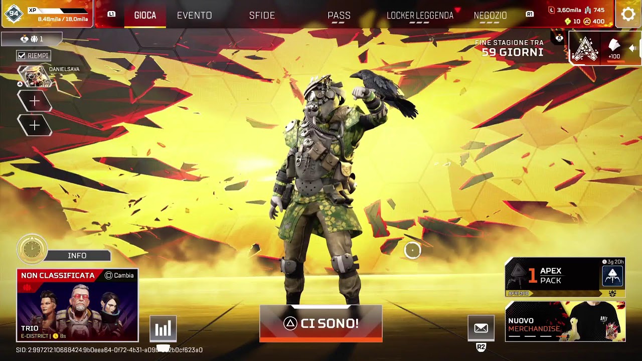 Live su Apex legends ps5.