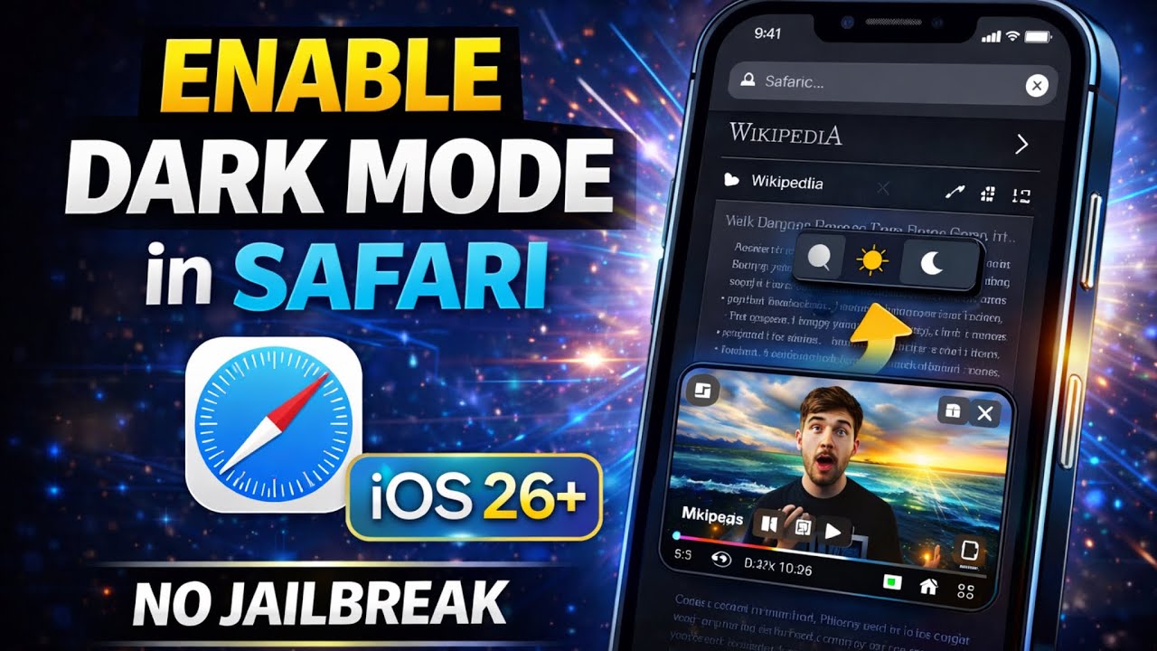 How to Enable Dark Mode in Safari on iOS 26 (No Jailbreak)