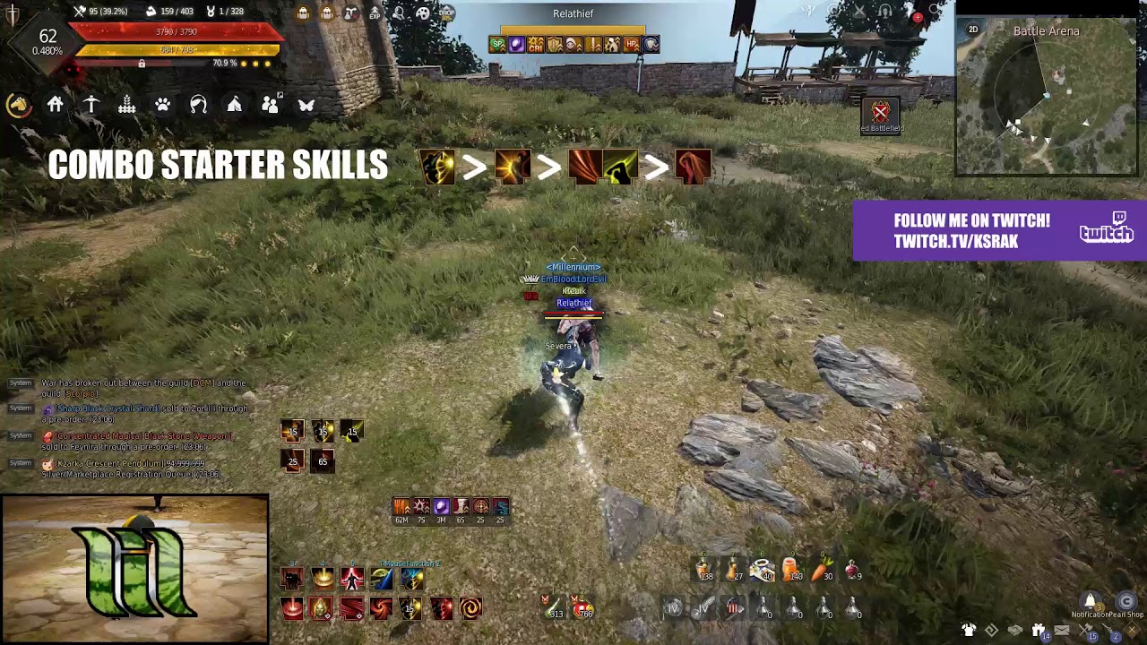 Black Desert Online Striker Combos 30th August 2018 YouTube