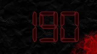 Countdown from 190 to 0 in RED
