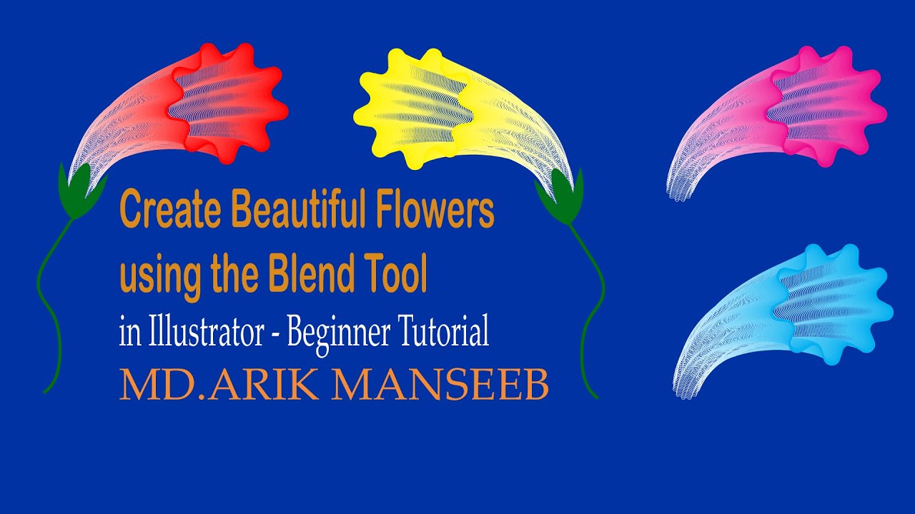 Create Beautiful Flowers using the Blend Tool in Illustrator - Beginner ...