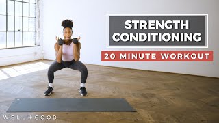 20 Minute Strength Conditioning Workout | Trainer of the Month Club | Well+Good